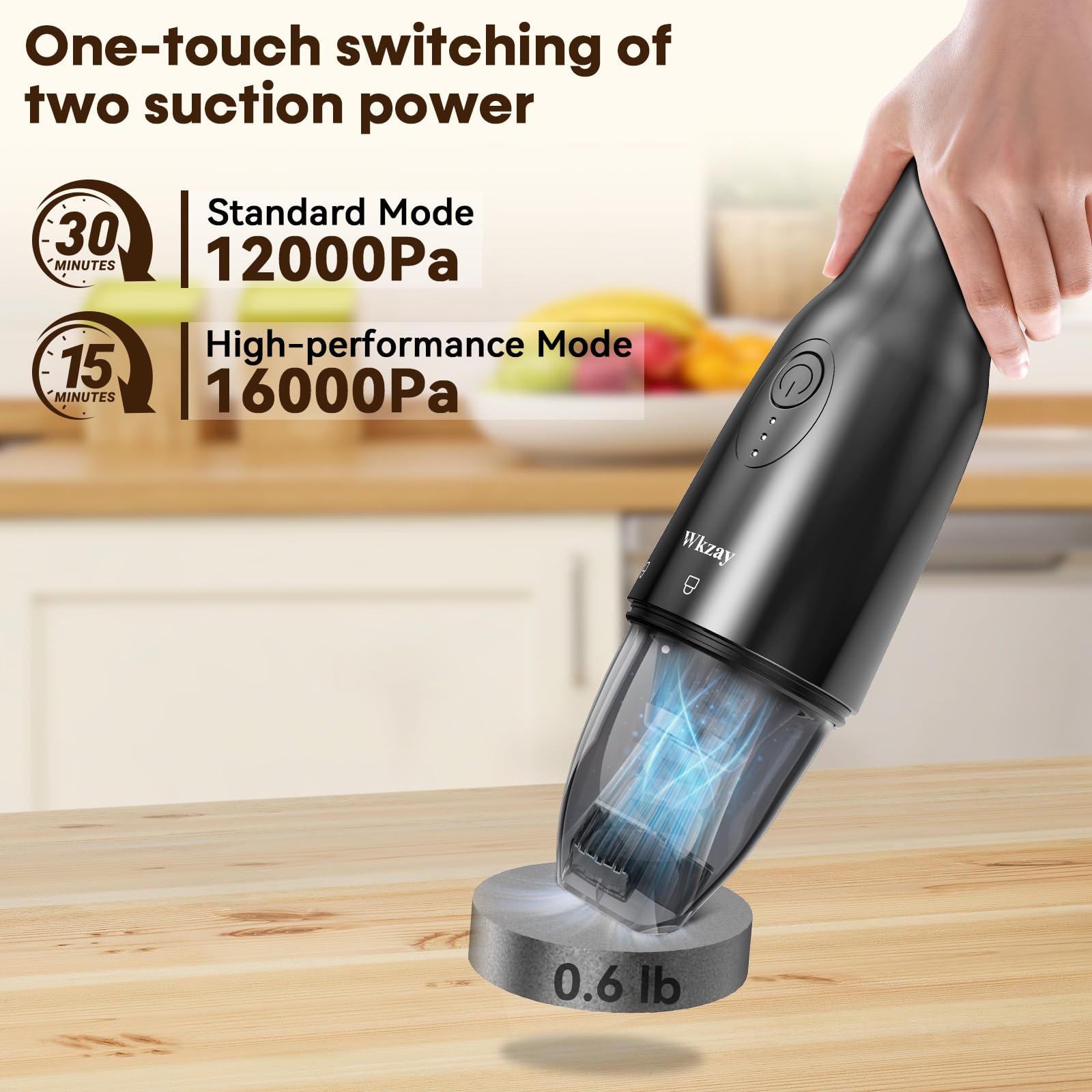 Amazon | Wkzay コードレスハンドヘルド掃除機 - 16000 Pa 吸引と